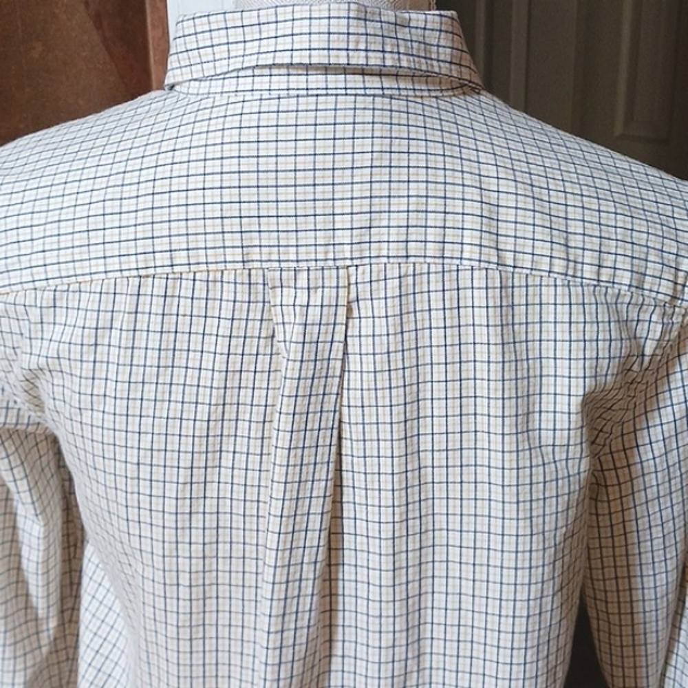 RALPH Lauren Polo Button Down Yellow/Black/White Long Sleeves Shirt Large 14/16 - Picture 4 of 8